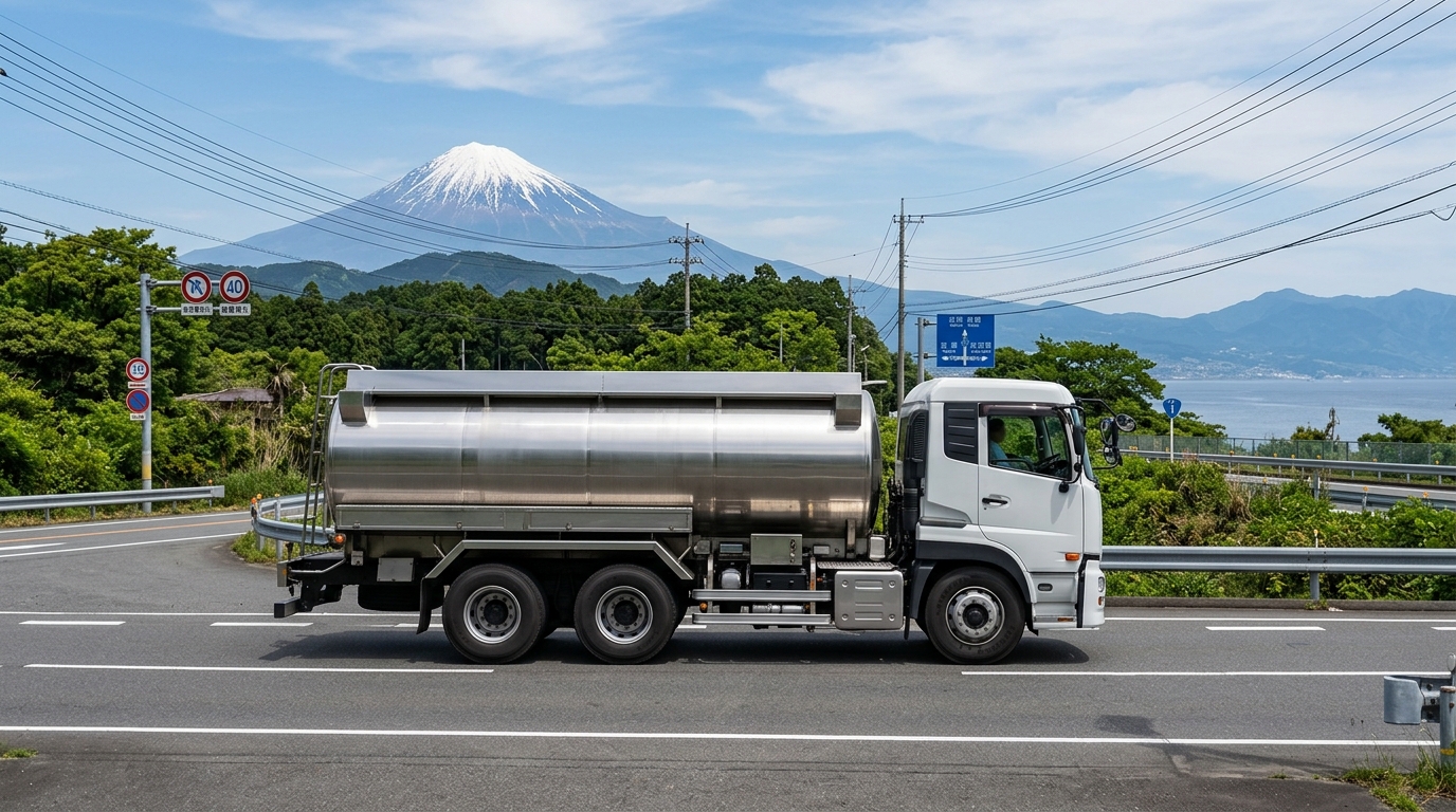 タンクローリーの構造と各部名称|ポンプや安全装置の仕組みを解説