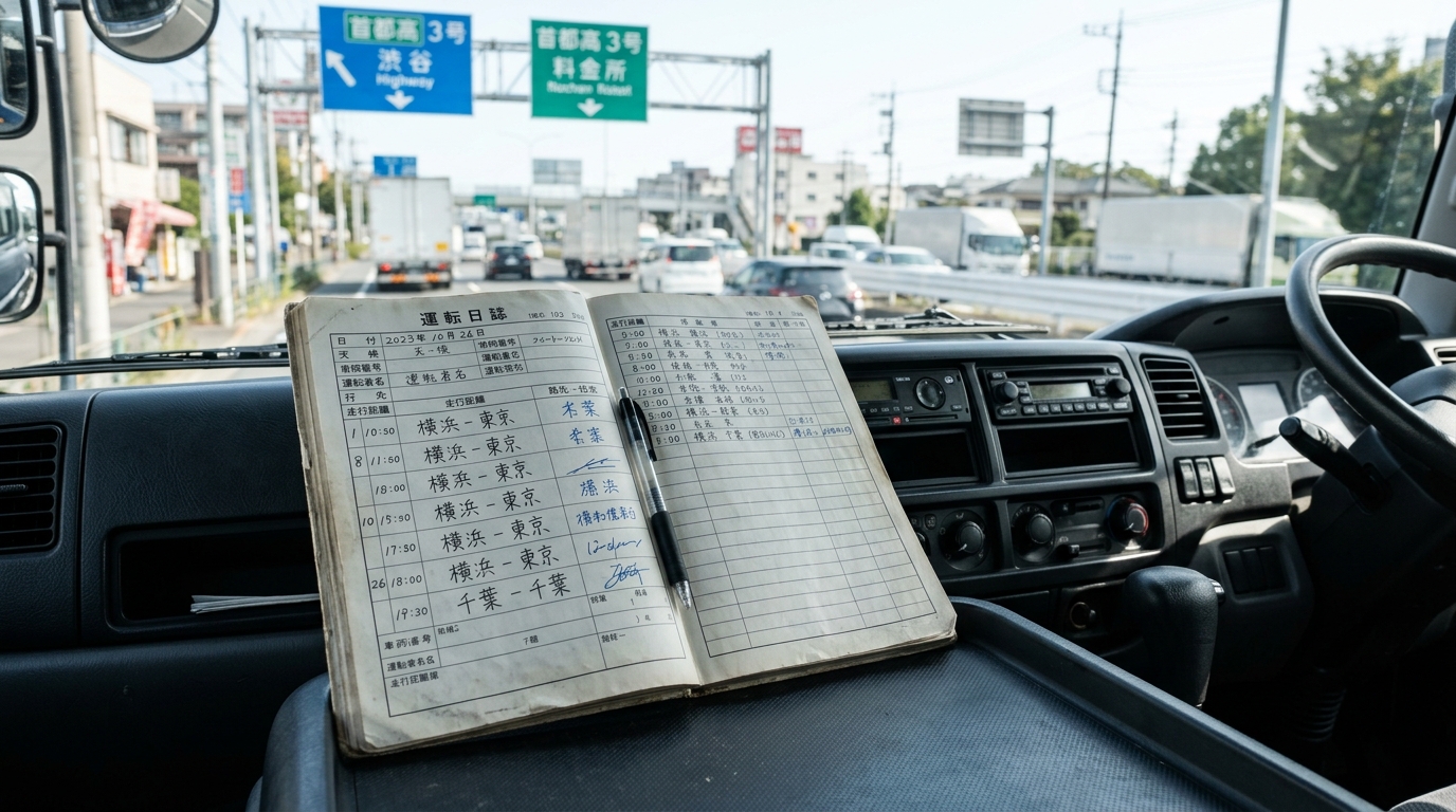 運行記録簿の記載項目・保存期間・罰則を解説|運転日報との違い