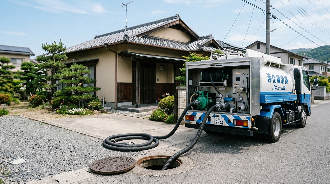 バキュームカーの仕組みと価格相場|中古車選びと運行に必要な資格