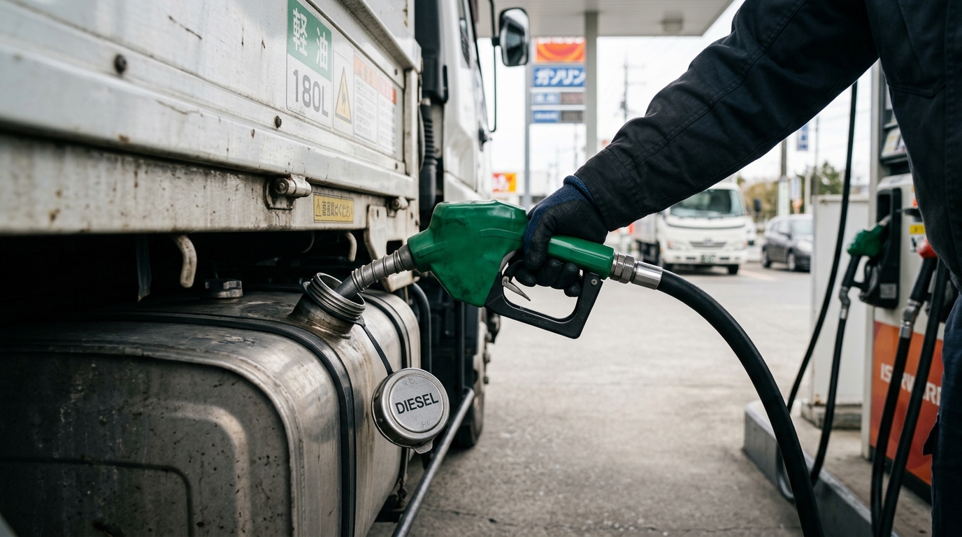 トラックの燃料が軽油の理由|燃料タンク構造と燃費対策のコツ