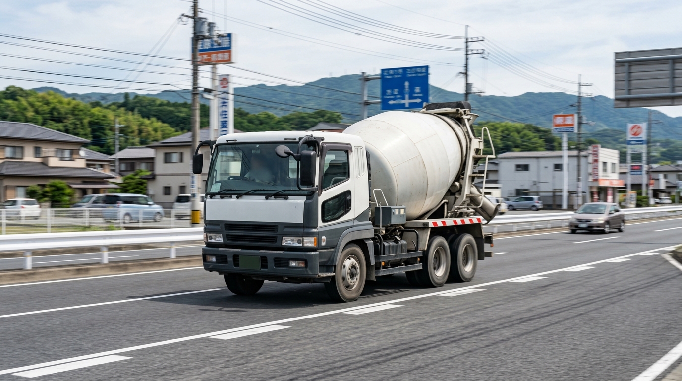 アジテータ車とミキサー車の違い|積載量や必要な免許まで徹底解説
